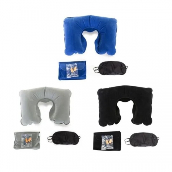Kit Sono e Conforto para Viagem com 3 Peças  Brinde – Kit para viagem um com sono tranquilo com 3 peças.