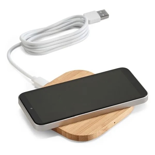 Carregador Wireless de Bambu