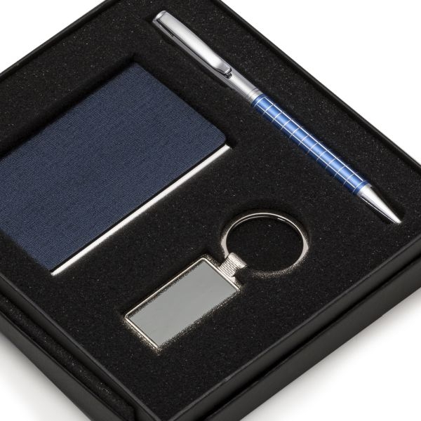 Kit Executivo - Caneta + Porta Cartões + Chaveiro - Brinde Executivo